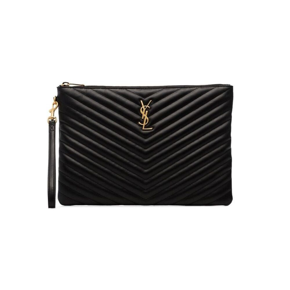 Cassandre Matelassé Leather Tablet Pouch Women